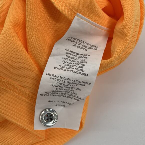 PGA Tour Short Sleeve Breathable Golf Polo Shirt Size Large Mens Bright Orange L - Picture 4 of 7